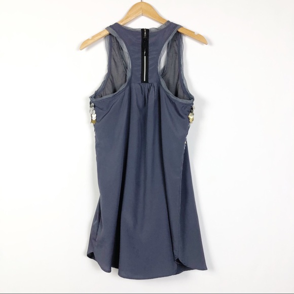 Blue Gray Sleeveless Shift Dress Sleeveless - Picture 2 of 8